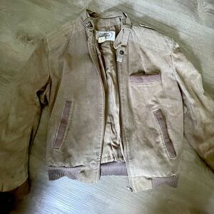 Vintage Leather Bomber Jacket